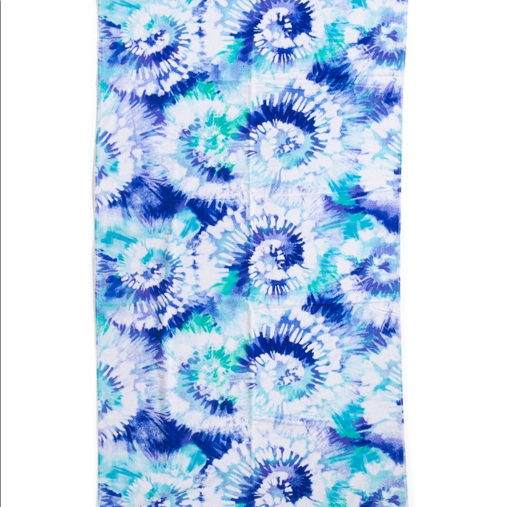 Cynthia Rowely Tie Dye Towel, Blue, White, 36x70